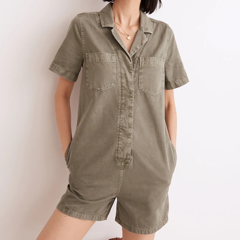 NWT MADEWELL
RELAXED GARMENT-DYED COVERALL ROMPER